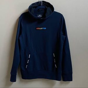 HOLLISTER GUYS PULLOVER/HOODIE SWEATSHIRT/BLUE/SIZE SMALL/RN75654